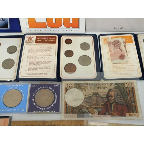 21 - COINS, COIN SETS AND VARIOUS BANKNOTES