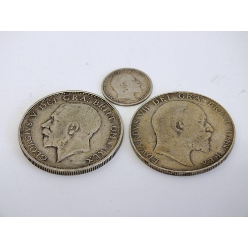 31 - TWO SILVER HALFCROWN COINS 1907 AND 1913