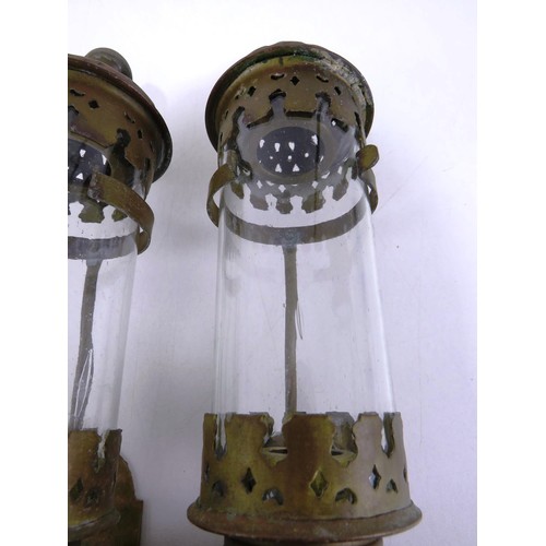 7 - PAIR OF GREAT WESTERN RAILWAY CARRIAGE LAMPS