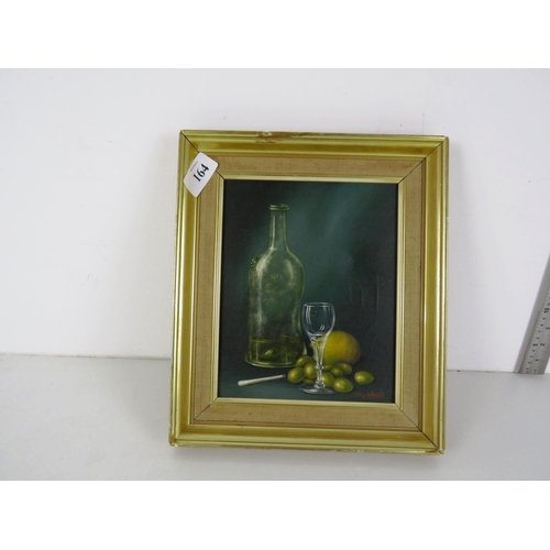 164 - JAY WARD OIL ON CANVAS SIGNED STILL LIFE PAINTING