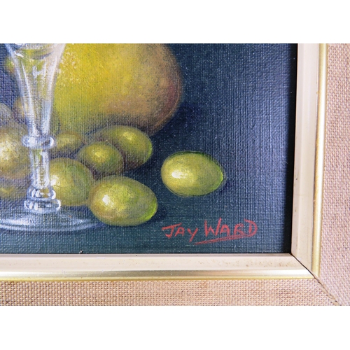 164 - JAY WARD OIL ON CANVAS SIGNED STILL LIFE PAINTING