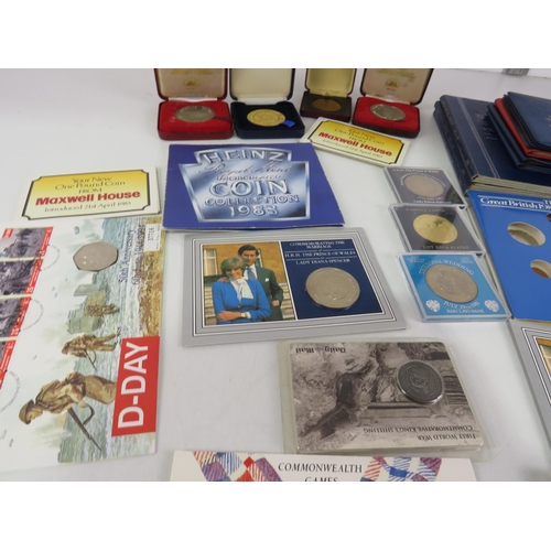 435 - COINS and COIN SETS INCLUDES GREAT BRITAIN COIN ALBUMS, CASED COINS, PROOF SETS ETC