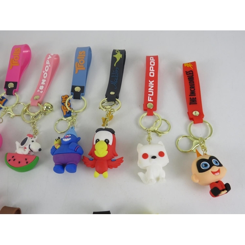 67 - 16x ASSORTED KEYRINGS TO INCLUDE DISNEY, MARVEL ETC