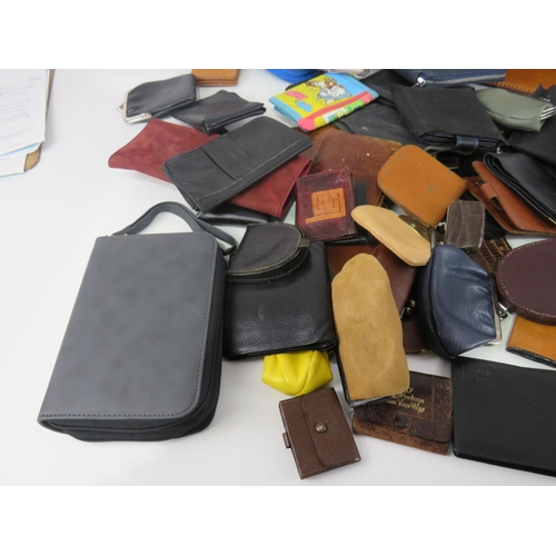 381 - LARGE QUANTITY OF ASSORTED PURSES, CLUTCHES AND WALLETS