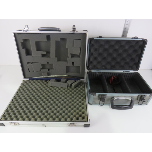 382 - 2x HARD WEARING CAMERA EQUIPTMENT CASES WITH SPONGE INSERTS - IDEAL FOR STORING VALUABLES