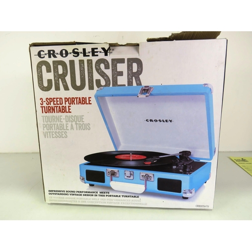 309 - CROSSLEY PORTABLE RECORD PLAYER - UNUSED