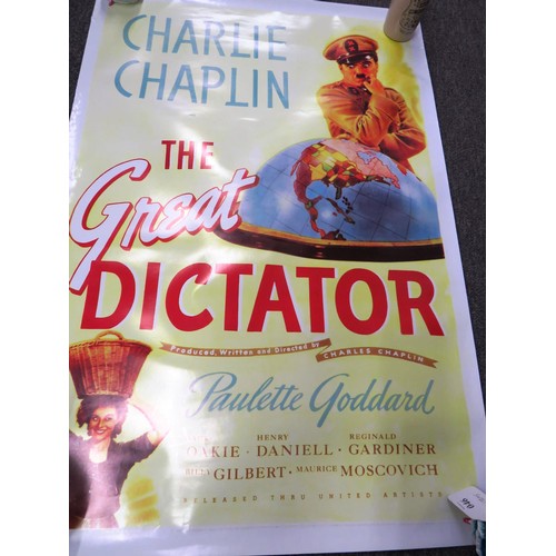 159 - CHARLIE CHAPLIN POSTER 'THE GREAT DICTATOR' AND  A 1957 ROYAL VARIETY PERFORMANCES POSTER