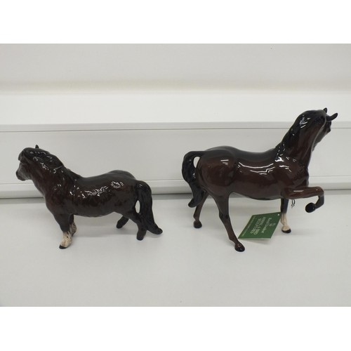 174 - 4 x ROYAL DOULTON BROWN HORSES