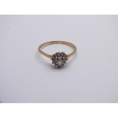 181 - 9ct GOLD RING WITH HEART SHAPED CZ STONE SIZE U
Weight 1.9g