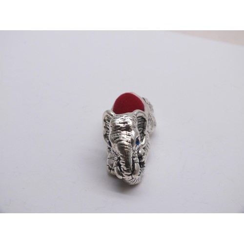 194 - SILVER ELEPHANT PIN CUSHION