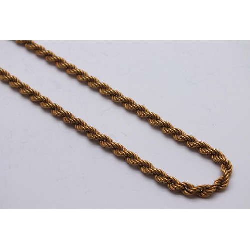 75 - 9ct GOLD ROPE TWIST 16