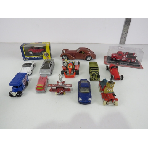 553 - SELECTION OF DIECAST INCLUDING BURAGO BUGATTI ATLANTIC 1936