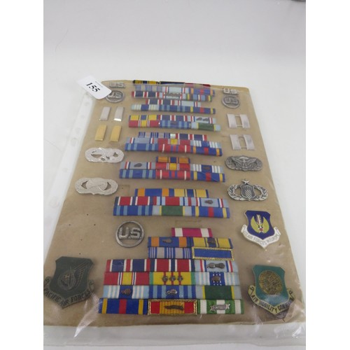 155 - 40 x U.S AIR FORCES METAL BADGES and RIBBONS