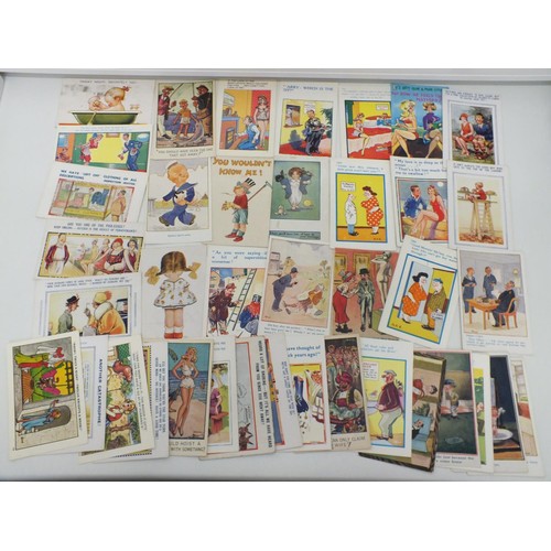 16 - 40 x VINTAGE COMICAL POSTCARDS