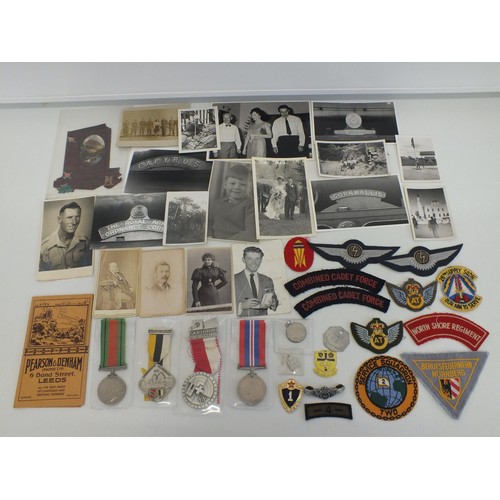 19 - MISCELLANEOUS LOT OF MEDALS, PATCHES, EPHEMERA etc