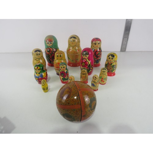 114 - COLLECTION OF MATRYOSHKA NESTING DOLLS