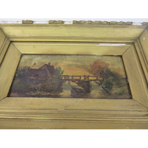 105 - ANTIQUE FRAMED OIL ON CANVAS