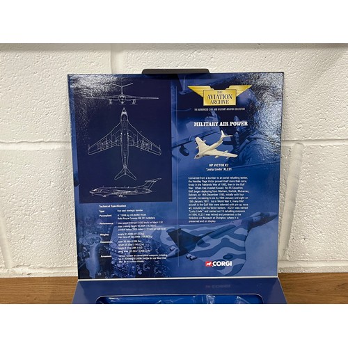 45 - CORGI MODEL PLANE- HP VICTOR K2 'LUSTY LINDA' XL231- MODEL NUMBER AA31602