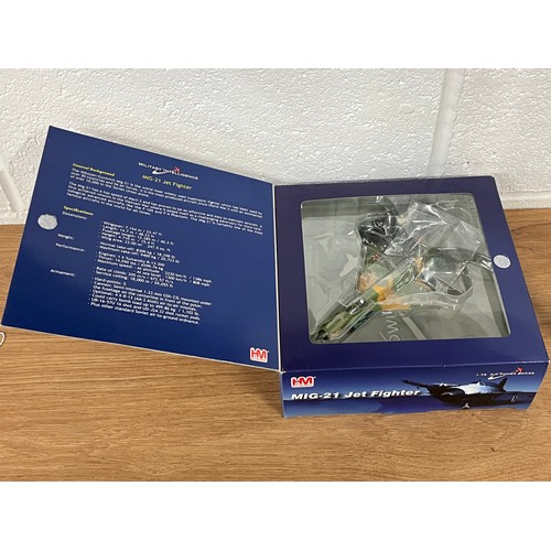 58 - HOBBY MASTER MIG-21 SMT MODEL PLANE AND HELICOPTER -MODEL NUMBER HA0147