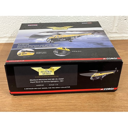 60 - CORGI WESTLAND WHIRLWIND HAS MK VII XN387 LIMITED EDITION MODEL PLANE AND HELICOPTER -MODEL NUMBER A... 