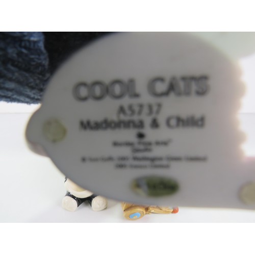 124 - COOL CATS ORNAMENTS, PENDELFIN BARROW BOY AND ONE OTHER