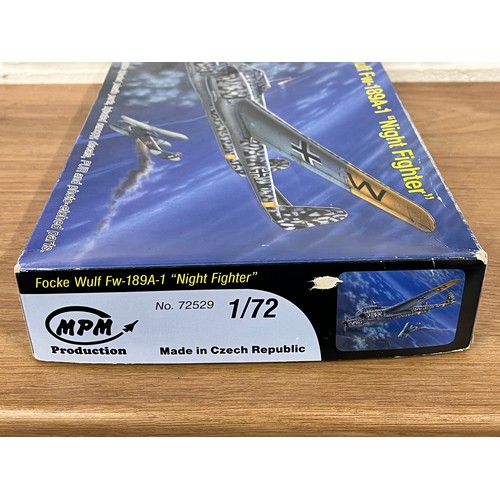 149 - MPM FOCKE WULF FW-189A ' NIGHT FIGHTER' - PLASTIC MODEL KIT- KIT NUMBER 72529