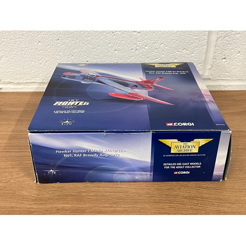 180 - CORGI HAWKER HUNTER F.MK.6A XF418/16 MODEL PLANE- MODEL NUMBER AA32702