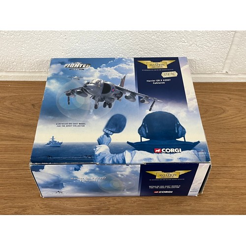 192 - CORGI HARRIER GR.3 XZ997 FALKLANDS MODEL PLANE- MODEL NUMBER AA32401