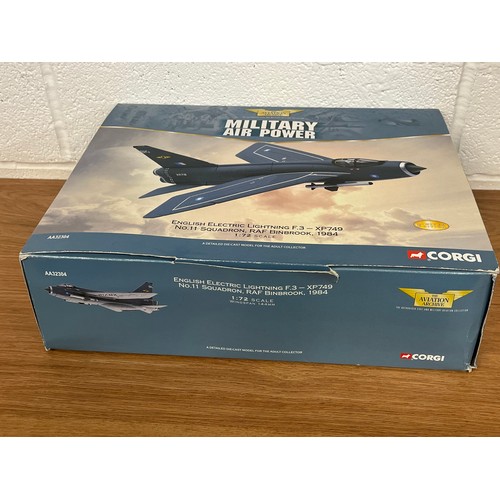 198 - CORGI ENGLISH ELECTRIC LIGHTENING F.3- XP749 MODEL PLANE- MODEL NUMBER AA32304