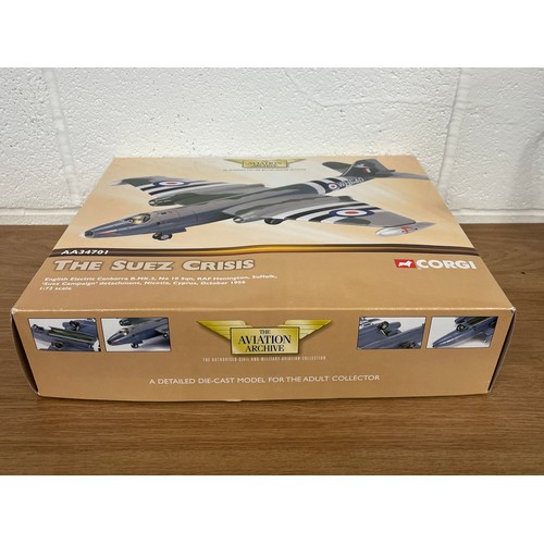 200 - CORGI THE SUEZ CRISIS, ENGLISH ELECTRIC CANBERRA B.MK.2 MODEL PLANE- MODEL NUMBER AA34701