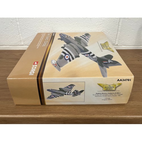 200 - CORGI THE SUEZ CRISIS, ENGLISH ELECTRIC CANBERRA B.MK.2 MODEL PLANE- MODEL NUMBER AA34701