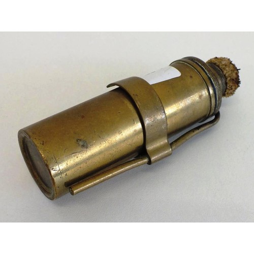 63 - ANTIQUE JEWELLERS BRASS BLOW TORCH