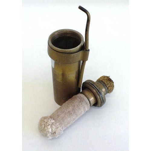 63 - ANTIQUE JEWELLERS BRASS BLOW TORCH