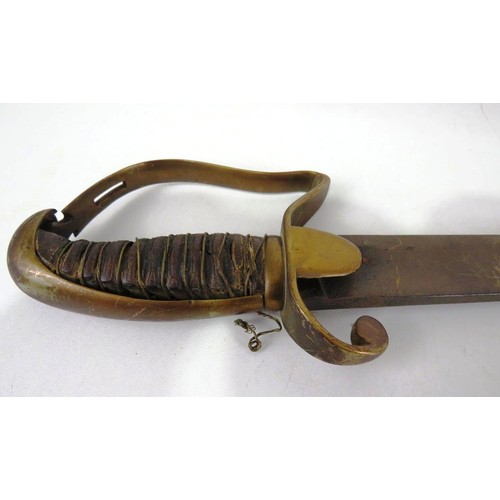 93 - ANTIQUE MILITARY CAVALRY SABRE SWORD (NO SCABBARD)