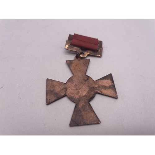 101C - CROSS MEDAL AND RIBBON- POSSIBLY RUSSIAN