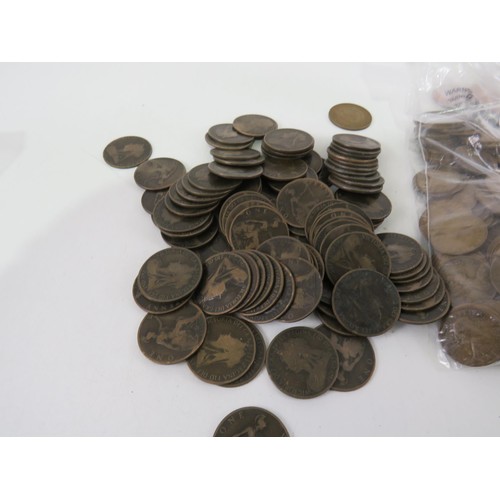 445A - 2 x BAGS OF OLD COPPER COINS