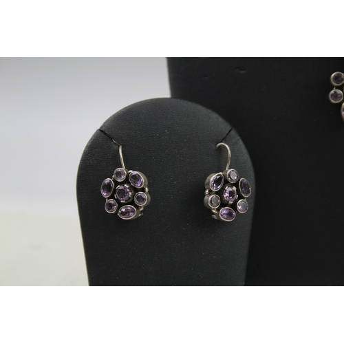 9 - Silver Amethyst jewellery set