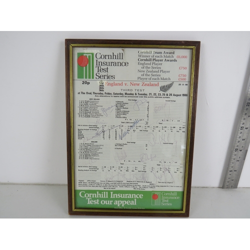 128 - FRAMED CRICKET EPHEMERA