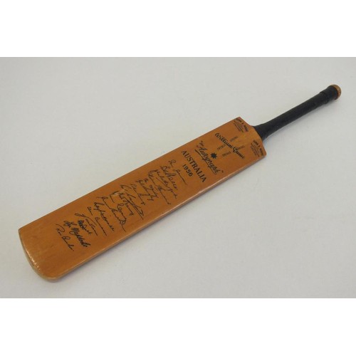 110 - MINIATURE 1956 AUSTRALIAN CRICKET BAT