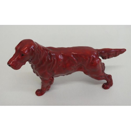 115 - RARE ROYAL DOULTON FLAMBE DOG