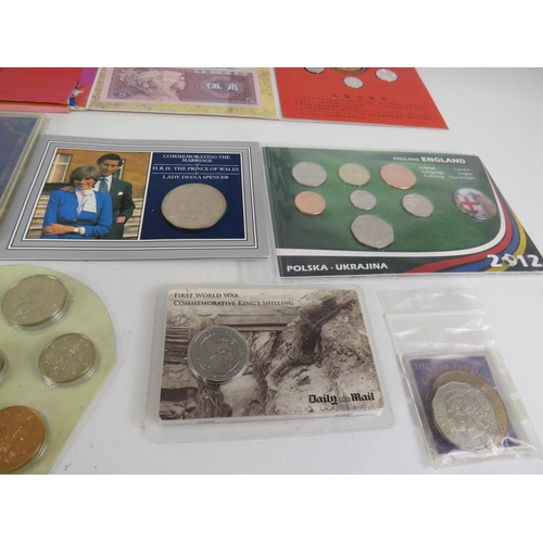 182 - COIN SETS INCLUDING COMMEMORATIVE MEDALS