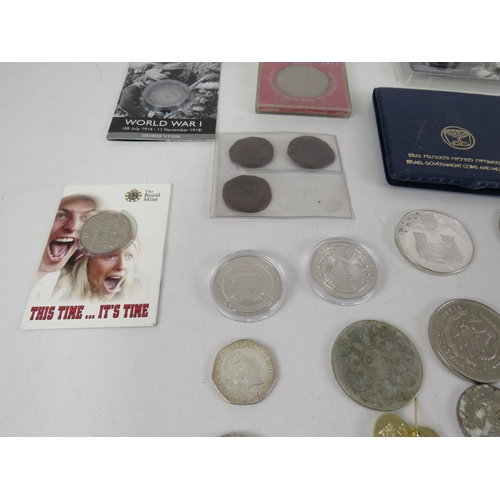 150 - COLLECTION OF COINS INCLUDES COMMEMORATIVE & BOXED