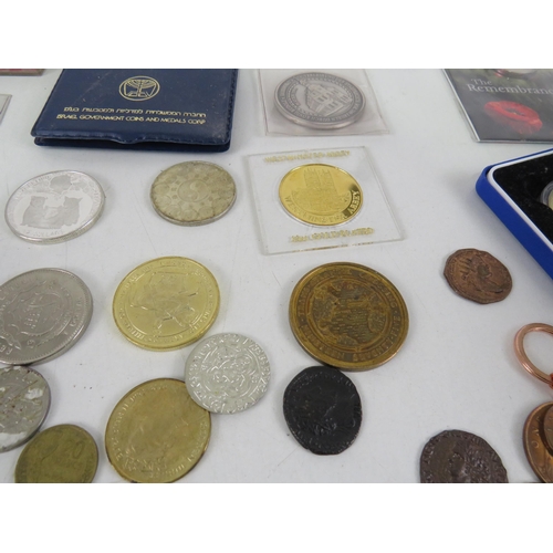 150 - COLLECTION OF COINS INCLUDES COMMEMORATIVE & BOXED