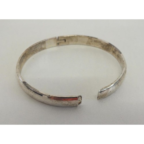 93 - THREE SILVER BANGLES INCLUDES CHINESE SILVER