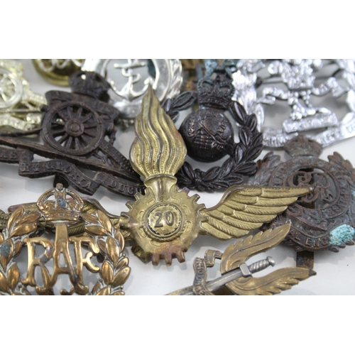 497 - Mixed Military Cap Badges Joblot inc. South Lancashire, Royal Marines