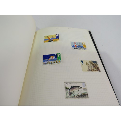 166 - BLUE ACADEMY STAMP ALBUM OF WORLD STAMPS