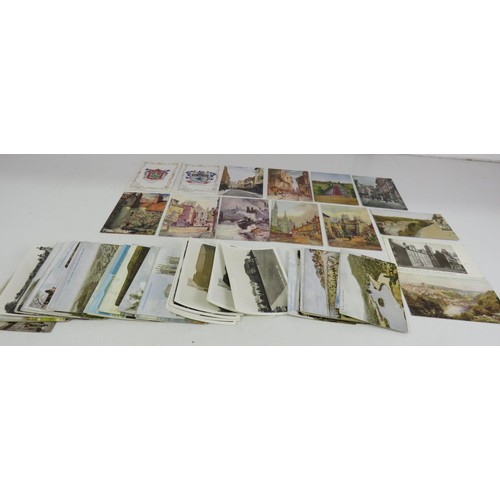 167 - APPROXIMATELY 65 X YORKSHIRE POSTCARDS, PUDSEY, ILKLEY, RICHMOND, SHEFFIELD