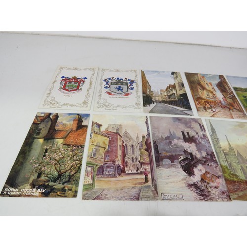 167 - APPROXIMATELY 65 X YORKSHIRE POSTCARDS, PUDSEY, ILKLEY, RICHMOND, SHEFFIELD