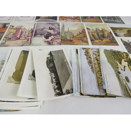 167 - APPROXIMATELY 65 X YORKSHIRE POSTCARDS, PUDSEY, ILKLEY, RICHMOND, SHEFFIELD