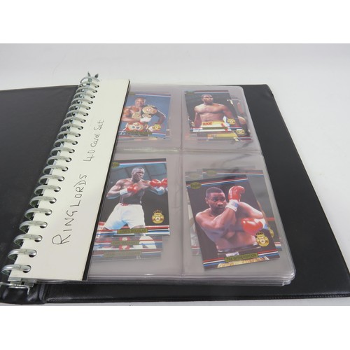 169 - APPROXIMATELY 40 x ALBUM OF BOXING CARDS RING LORDS, ALI, HOLLYFIELD, HERRNS